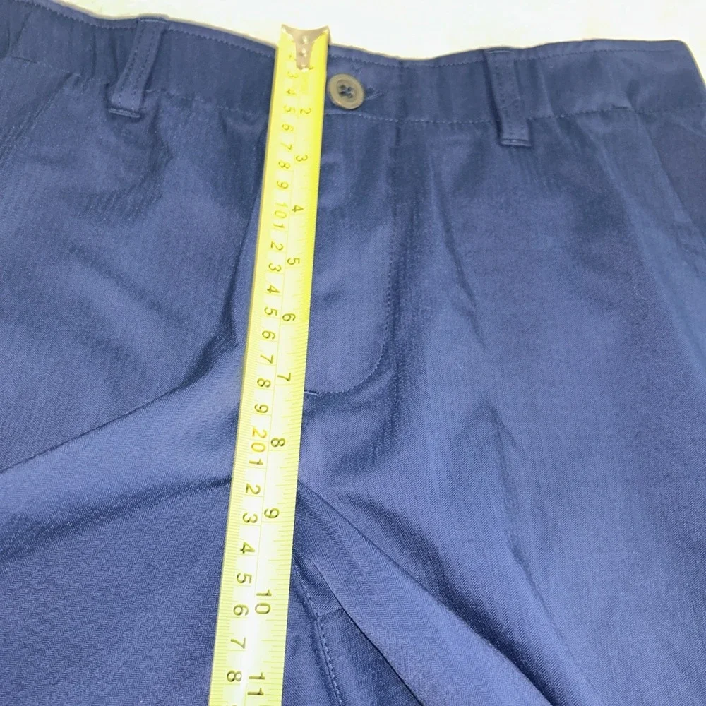Under Armour Golf Shorts Blue Performance Stretch Flat Front Mens Size 30 x 9